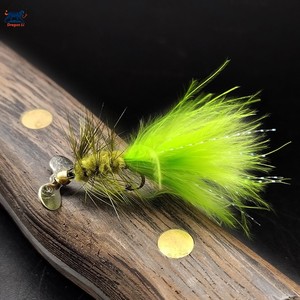 8 #   Leurre de pêche à <span class=keywords><strong>la</strong></span> <span class=keywords><strong>mouche</strong></span> à hélice nouée à <span class=keywords><strong>la</strong></span> main avec spinner rotatif <span class=keywords><strong>pour</strong></span> <span class=keywords><strong>la</strong></span> <span class=keywords><strong>truite</strong></span>, le bar et le poisson-chaud, leurre métallique à haute vibration avec flash - Product Image 1