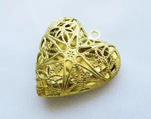 Aroma medallón colgante 25mm corazón latón foto medallón para collar joyería encontrar suministros