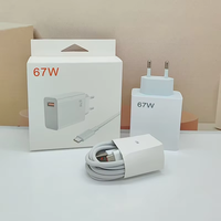 Cargador Rápido Skylight 67W/120W 9V/2A Azul con Adaptadores de Enchufe US/EU 6A USB-C QC3.0 para Teléfono Móvil