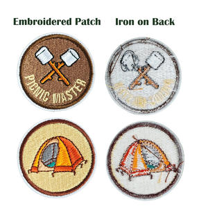 Lovely Different 24 Piezas Cicle Iron on Parche bordado Senderismo Camping Tema Parches bordados de alta calidad para ropa - Product Image 2