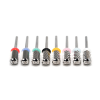 Broca de carburo para uñas duradera y segura, con forma de barril grande y punta lisa, para pulido de gel, broca redonda de seguridad para uñas F M C XC