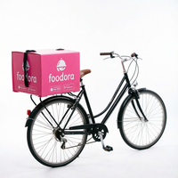 Cajas de Plástico Corrugado Portátiles, Caja de Entrega de Pizza Coreflute para Scooter/Motocicleta/Bicicleta
