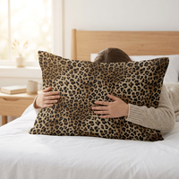 Housse de coussin décorative à motif léopard, motif safari, guépard, tigre, pour canapé, lit