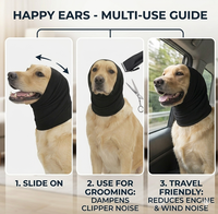Protège-oreilles anti-bruit HQ pour chiens, couvre-oreilles élastiques pour toilettage des animaux, pour soulager l'anxiété, snood doux et chaud pour chiens et chats