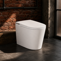Bidet intelligent à capteur sans contact avec chasse d'eau automatique, siège chauffant, ouverture automatique du couvercle et télécommande