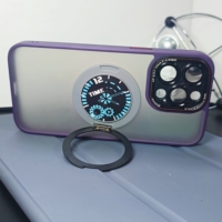 Coques de téléphone innovantes à thème horloge, design sportif, avec anneau support magnétique sécurisé et antichoc en TPU+PC