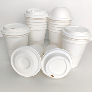 Bagasse Lids Reusable Coffee Eco Friendly Cup Lid Customized Beverage Leakproof Gasket Bagasse Lids Reusable Coffee Eco Friendly Cup Lid Customized Beverage Leakproof Gasket