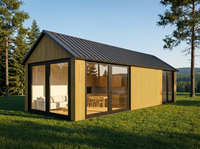 Villa modulaire certifiée CE à faible valeur U, maison préfabriquée scandinave isolée pour une vie en climat froid