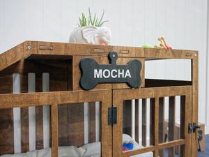 Cane moderno per animali domestici mobili in legno cassa per animali domestici mobili per la casa del cane in legno casa cane recinzione per animali domestici - Product Image 5