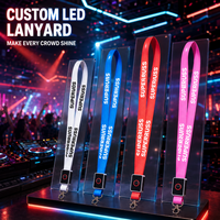 Longstargift Lanière LED programmable RVB lumineuse en nylon confortable pour spectacle scénique et interaction avec la foule, personnalisable, fabrication sur mesure