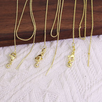 Cadenas de Collar Ajustables de Latón Chapado en Oro de 18K y Plata de Alta Calidad BCL1227 para Abalorios