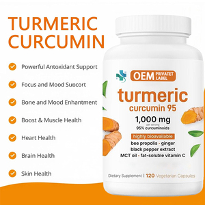 อาหารเสริมฉลากส่วนตัว แคปซูลขมิ้น แคปซูลเคอร์คูมินและพริกไทยดำ แคปซูลขมิ้น - Product Image 4