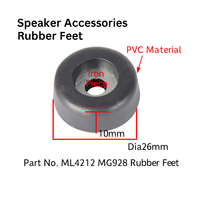 Amortiguador de altavoz de PVC redondo, almohadillas antideslizantes para pies, soporte para amplificador, amortiguador de Audio, almohadillas antivibración para pies de goma