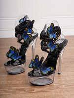 Sandales à talons hauts compensés à lacets pour femmes et dames