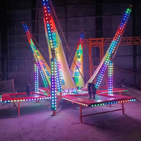 Trampolines de saut à l'élastique intérieures/extérieures, 4 m de haut, en acier inoxydable, capacité de 100 kg, pour quatre personnes, pour centres commerciaux, parcs d'aventure