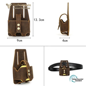 Leather Tape Measure Holder Pouch With Belt Clip For Outdoor Activities All Seasons Use - Product Image 3