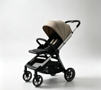 Poussette pliable légère Ningbo Youbei, design pratique, noire et personnalisable pour les voyages de bébé