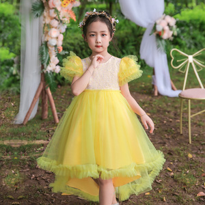 ชุดกระโปรงบัลเลต์เด็กผู้หญิงพร้อมชายกระโปรงยาว ชุดแสดงบนเวที ชุดเพื่อนเจ้าสาว ชุดวันเกิด ชุดเจ้าหญิงฤดูร้อนสำหรับเด็ก - Product Image 2