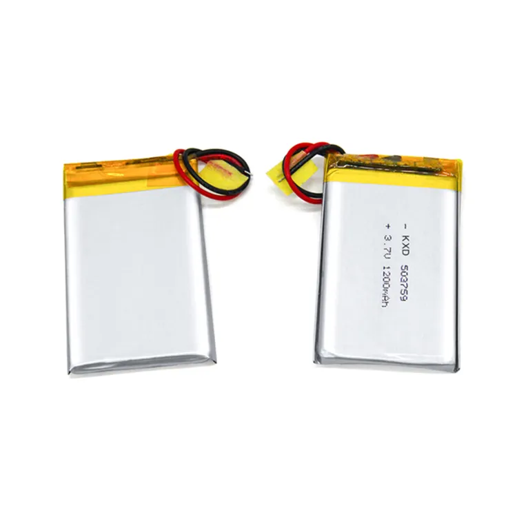 Polymer lithium battery PL503759 1200mah 1300mah 1500mah 3.7v li-polymer lipo battery 503759 1100 mah 3.7v