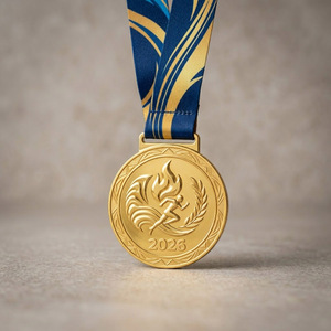 Medallas Personalizadas de Aleación de Zinc Fundido a Presión Sojagy con Relieve 3D y Esmalte Suave, Premios Deportivos Chapados en Oro para Carreras y Maratones - Product Image 2