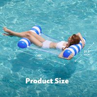 Hamac Piscine Flotteurs 4-en-1 Multi-Usage PVC Eau Hamac Salon pour Adultes Plongée Masques Inclus