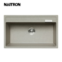 Naitro tanque único, design quadrado moderno, pia de cozinha, adequado para os países europeus e americanos, simples e elegante