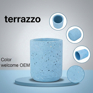 Vasi da fiori di forma rotonda all'ingrosso <span class=keywords><strong>vaso</strong></span> decorativo da giardino <span class=keywords><strong>vaso</strong></span> di <span class=keywords><strong>cemento</strong></span> Terrazzo di <span class=keywords><strong>cemento</strong></span> portacandele vasi piante <span class=keywords><strong>vaso</strong></span> - Product Image 3