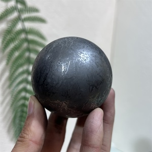 Boule de Shungite Noire de Haute Qualité, Pierre Précieuse Énergétique, Artisanat en Cristal de Shungite pour la Guérison, Décorations en Cristal - Product Image 5