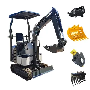 Mini máy xúc EPA động cơ 1.5 tấn 1.7ton Crawler Micro Digger 1 tấn 2 tấn thủy lực trang trại máy xúc nhỏ để bán