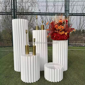 แท่นวางเค้กปาร์ตี้วันเกิดงานแต่งงานโต๊ะกระดาษอะคริลิคพับได้เสาโรมันสี - Product Image 3