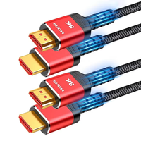 Xput Red Premium HDMI 2.1 Kabel, Ultra High Speed, Unterstützt 8K 60Hz Ultra HD Video, Mehrere Längen 0,5M-5M