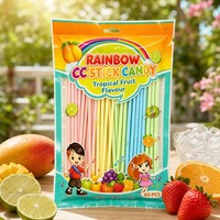 Bâtonnets de bonbons Rainbow CC, saveur de fruits tropicaux, bonbons à mâcher sucrés, paquet de 60 pièces, vente en gros pour enfants