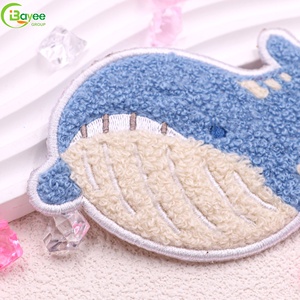 Soft Flexible <b>Material</b> Chenille Designer Logo Iron on Patches Towel <b>Embroidery</b> Heat Transfer Patches for T-Shirts - Product Image 4