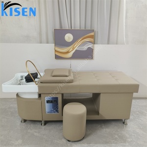KISEN Multifunctional Professional Hair Washing Massage Chair Shampoo Bed Spa Head Water Therapy Shampoo Bed with Steamer - Product Image 1