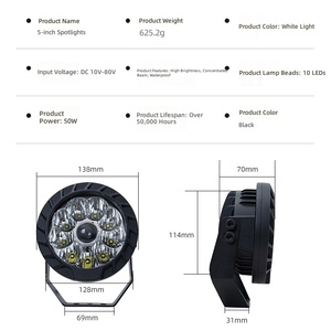 Automotive LED Round Work Lamp 7 Inch High Brightness Off Road <b>Driving</b> <b>Light</b> - Product Image 5