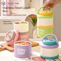 Runde Tragbare Doppelwandige Isolierte Lunchbox mit Deckel, Auslaufsicherer Thermobehälter für Speisen, Stylisch für Studenten & Büroangestellte