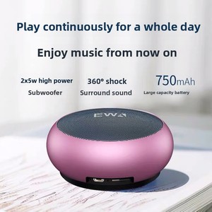 EWA <span class=keywords><strong>A110</strong></span> Mini Haut-parleur Extérieur en Alliage d'Aluminium pour Enceinte 4.0 avec Batterie 500-1000mAh, Appareil Audio Sans Fil Compact avec Lecteur de Carte - Product Image 3
