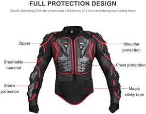 Ayarlanabilir süvari ceketi Rmour MTB yarış spor diz pedleri tüm vücut zırhı Motos koruyucu motosiklet giysileri koruyucu ceket - Product Image 5