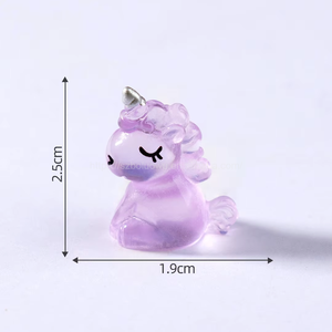 Özelleştirilebilir DIY mikro peyzaj yaratıcı sevimli hayvan karikatür aydınlık <span class=keywords><strong>Unicorn</strong></span> süsler reçine el sanatları peyzaj dekorasyon - Product Image 3