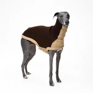 Qiqu Pet Supplier Custom New Designer Knitted Sweater Jumper Coat for Greyhounds Lurchers Whippets Contrast Design Sweaters