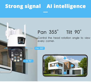 Icsee 6MP 18x zoom kỹ thuật số đầy đủ màu sắc Wifi máy ảnh PTZ không dây tầm nhìn ban đêm theo dõi An ninh Ống kính kép hai cách âm thanh máy ảnh - Product Image 4