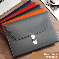 Porte-documents VD en PU, format A4, grande capacité, organiseur de fichiers, personnalisable avec impression de marque, fermeture à glissière