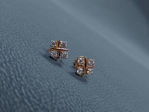 Boucles d'oreilles pour femmes en or 14K, très tendance, vente en gros, 1 carat, classiques, à quatre griffes, serties de diamants de laboratoire taille brillant couleur DEF - Product Image 2