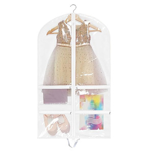 Sac de protection pour vêtements d'enfants, pliable, réutilisable, anti-poussière, avec poignée et fermeture éclair, en tissu non tissé, pour le rangement et le shopping - Product Image 5