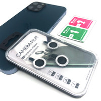Protecteur d'objectif d'appareil photo 3D Diamond Hawkeye pour iPhone 13 14 15 16 17 Pro Max