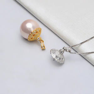 Pendentif Baotou en argent S925, grand pendentif pour serre-tête féminin, plateau vide pour bijoux en perles personnalisés, composants de bijoux DIY - Product Image 1