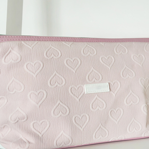 กระเป๋าเครื่องสำอางแบบขยายได้ รุ่นใหม่ ปี 2026 น่ารัก เรียบง่าย สีชมพูอ่อน รูปหัวใจ - Product Image 5