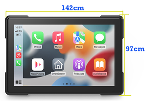 Enregistreur de moto 5 pouces Apple Carplay Android Auto sans fil avant et arrière double enregistrement DVR IPS écran moniteur multimédia - Product Image 5