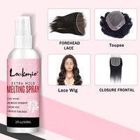 Spray de fusion pour perruques 60 ml en gros, marque privée, fixation rapide sans colle, tenue extrême et résistant à l'eau
