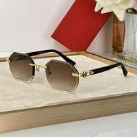 Gafas de Sol Clásicas de Diseñador 2024, Montura Cuadrada Sin Aro, Corte de Diamante, Moda, Lujo, Viajes, Conducción